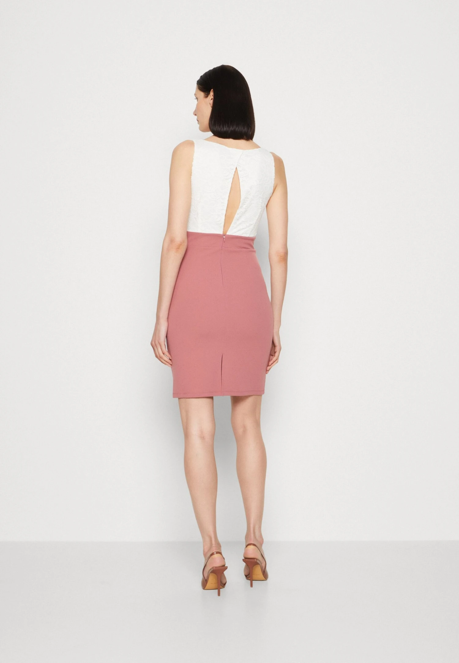 Anna Field Jerseyjurk - White/Pink 5 Anna Field Jerseyjurk - White/Pink - Afbeelding 3