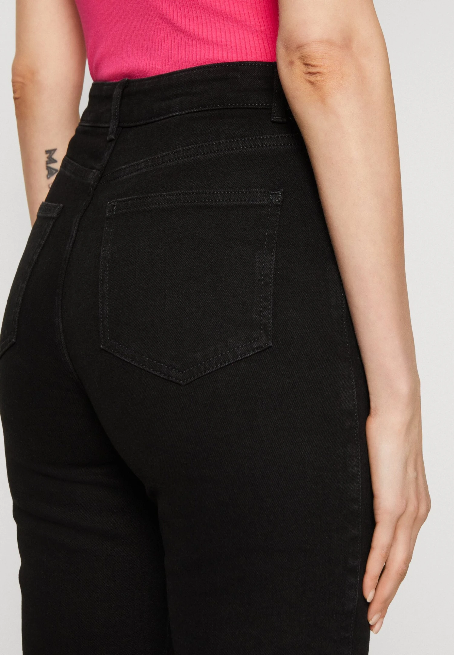 Anna Field Straight Leg Jeans - Black Denim 6 Anna Field Straight Leg Jeans - Black Denim - Afbeelding 4