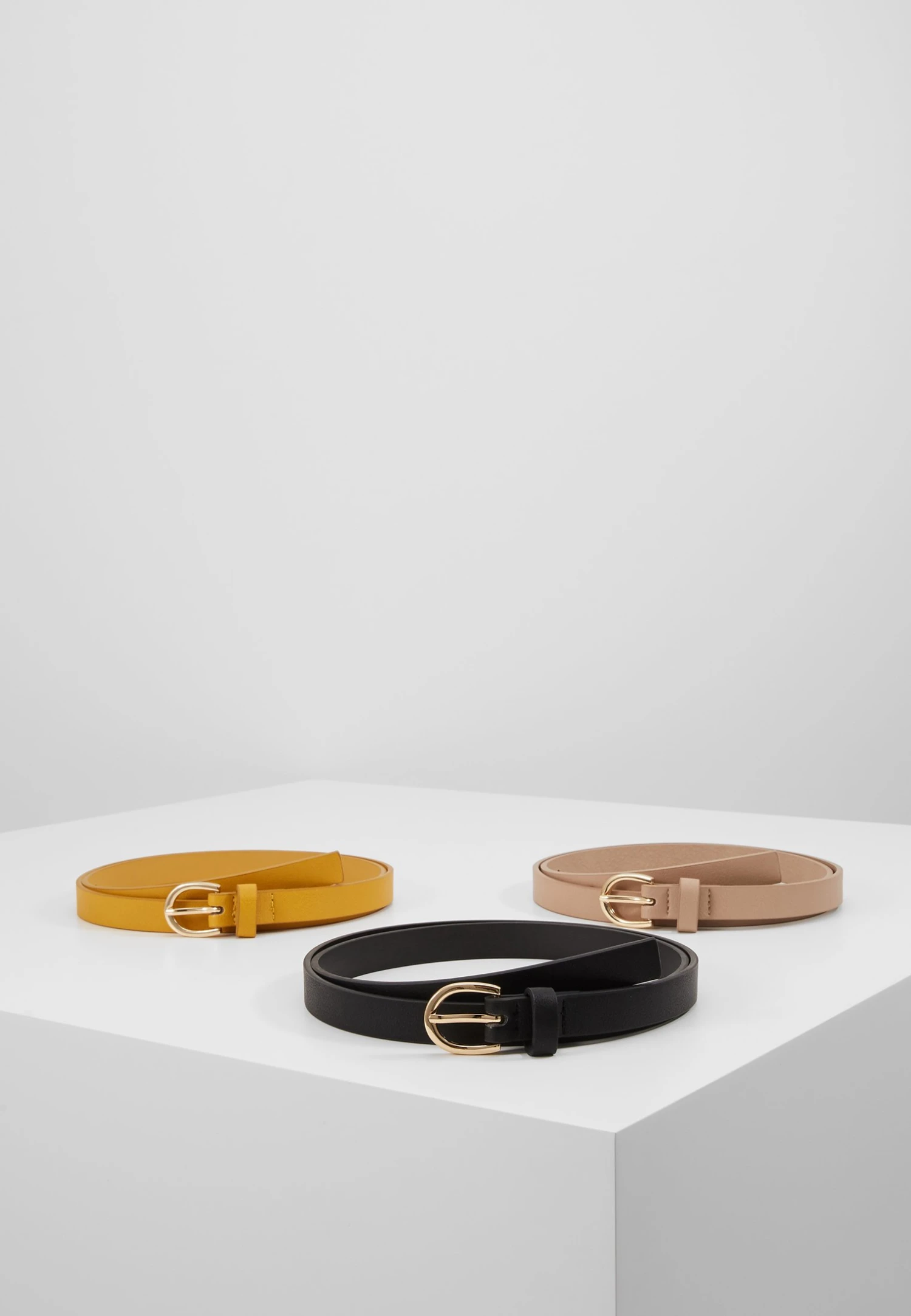 Anna Field 3 Pack - Tailleriem - Black/Yellow/Taup 3 Anna Field 3 Pack - Tailleriem - Black/Yellow/Taup